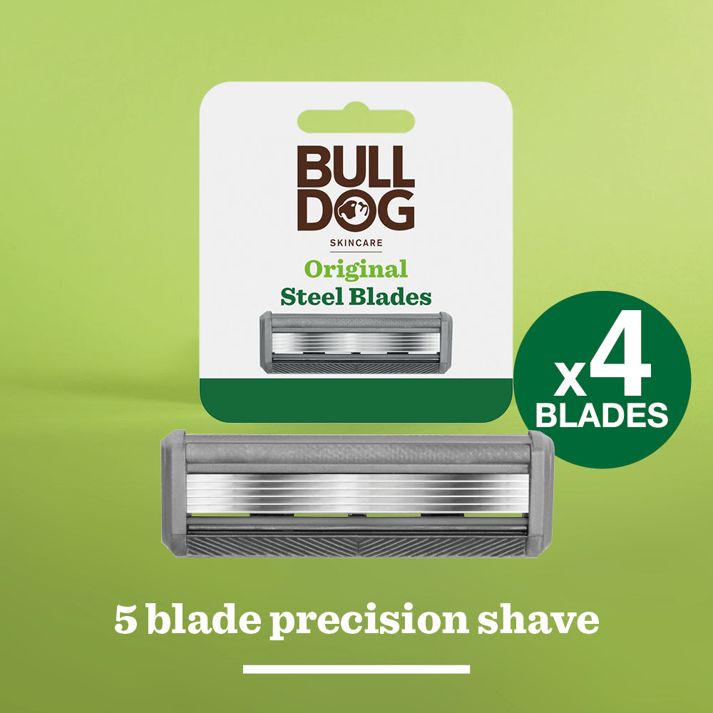 Bulldog Razor Machine 男性用のオリジナルスチールブレード|かみそりのハンドル – Bulldog Skincare